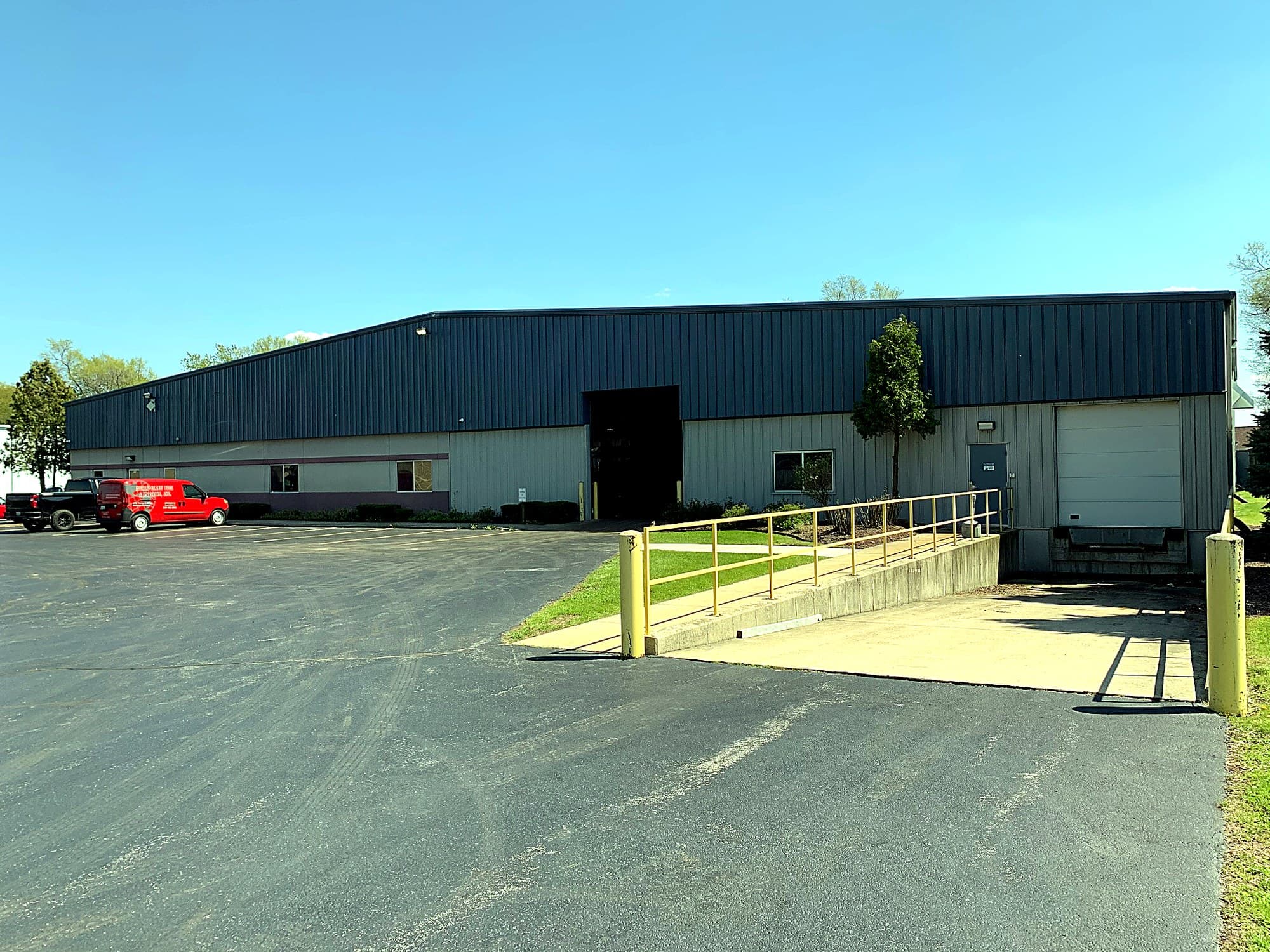 Facility loading dock and front access area.