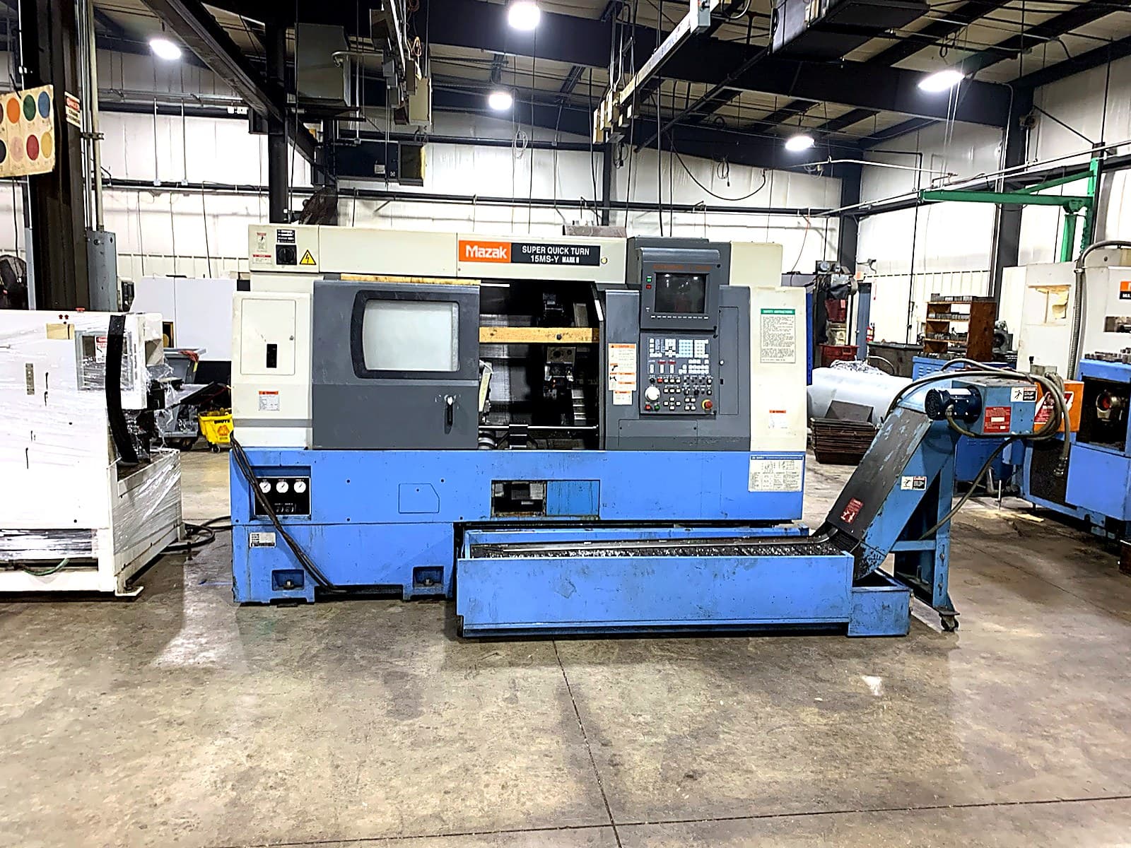 Mazak Super Quick Turn 15MSY machine on the shop floor.
